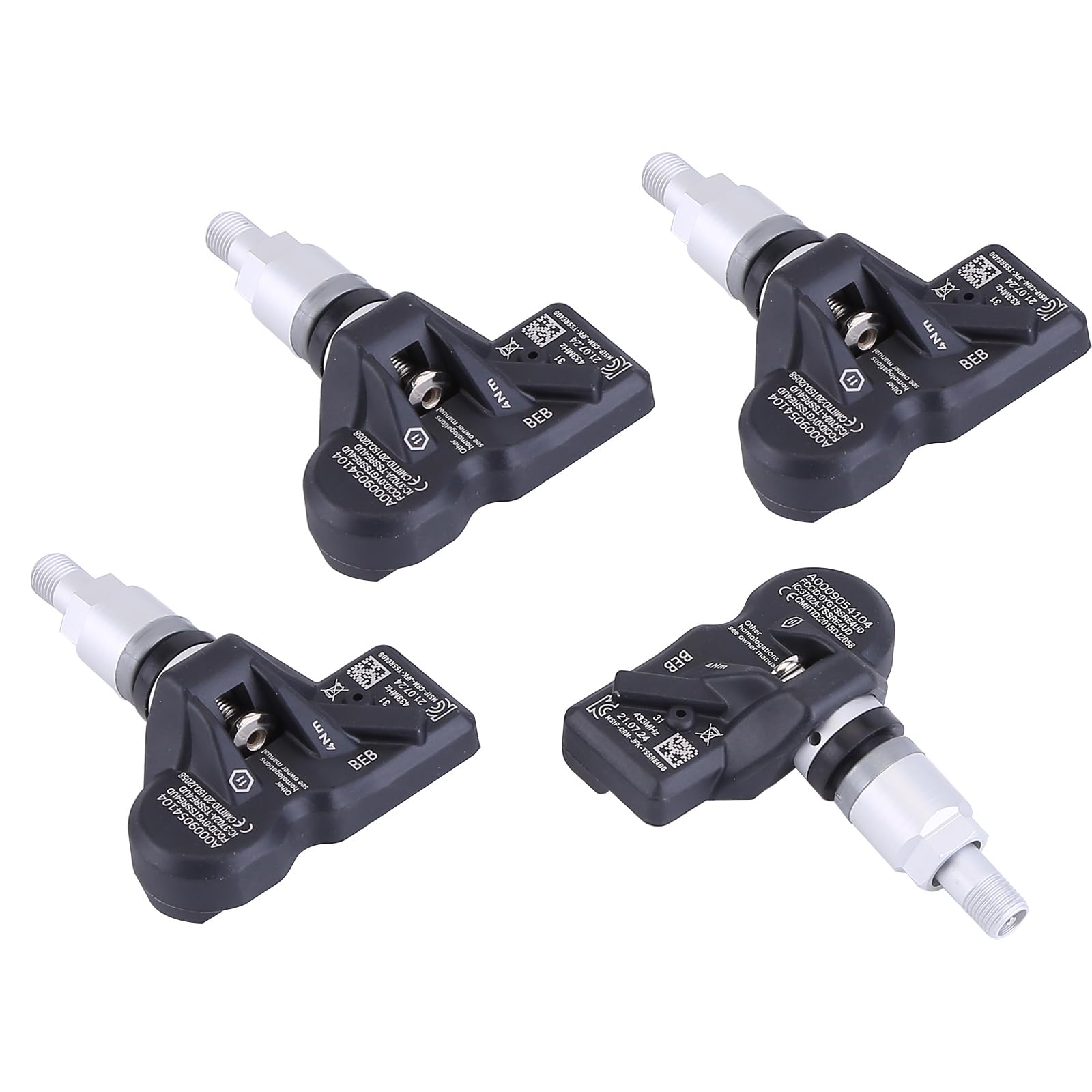 BYNYXI 4 sensori di pressione pneumatici TPMS A0009054104 compatibili per Mercedes W213 Classe A W177 W167 W247 W257 RDK Sensori di pressione pneumatici Sistema di monitoraggio della pressione