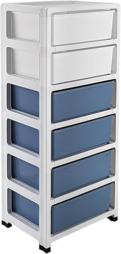 Miniatura 6 de Organizador de cajones de almacenamiento de plástico, organizadores de cajones, carrito de almacenamiento y organizador de plástico de 6 cajones,