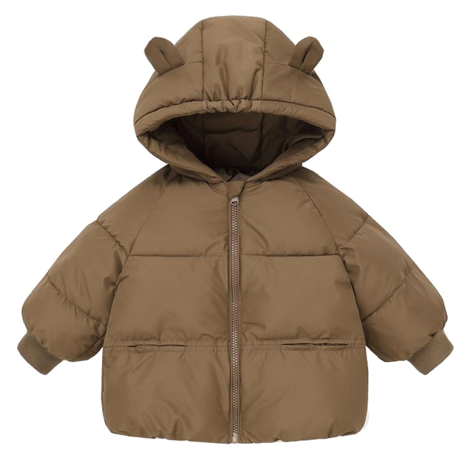 Cappotti invernali per bambina da bambino Cappotti invernali per bambino Piumini per neonato Cappotti con orecchie carine Cappotti con cappuccio Piumino imbottito per bambini per bambini 3-8 anni
