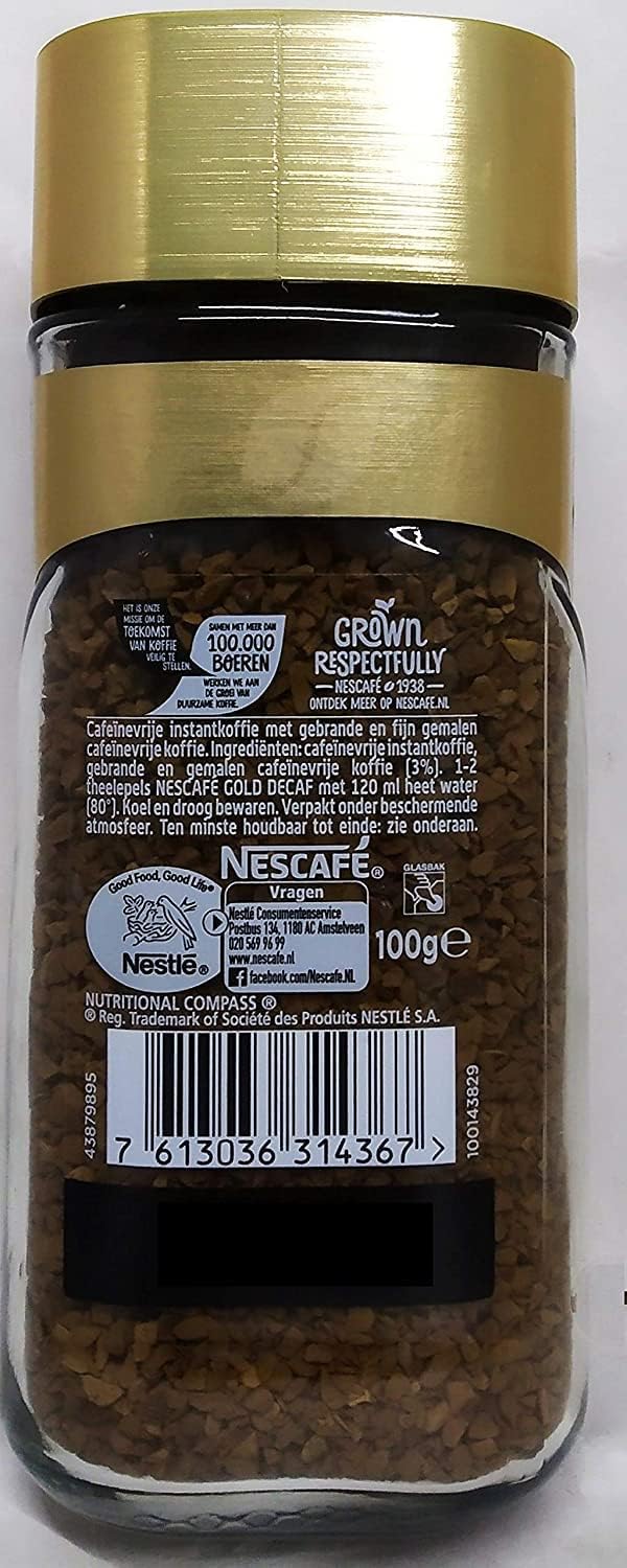 Nescafe Gold Blend Decaff Rich & Smooth Instant Coffee 100 Gram / 3.5 Ounce