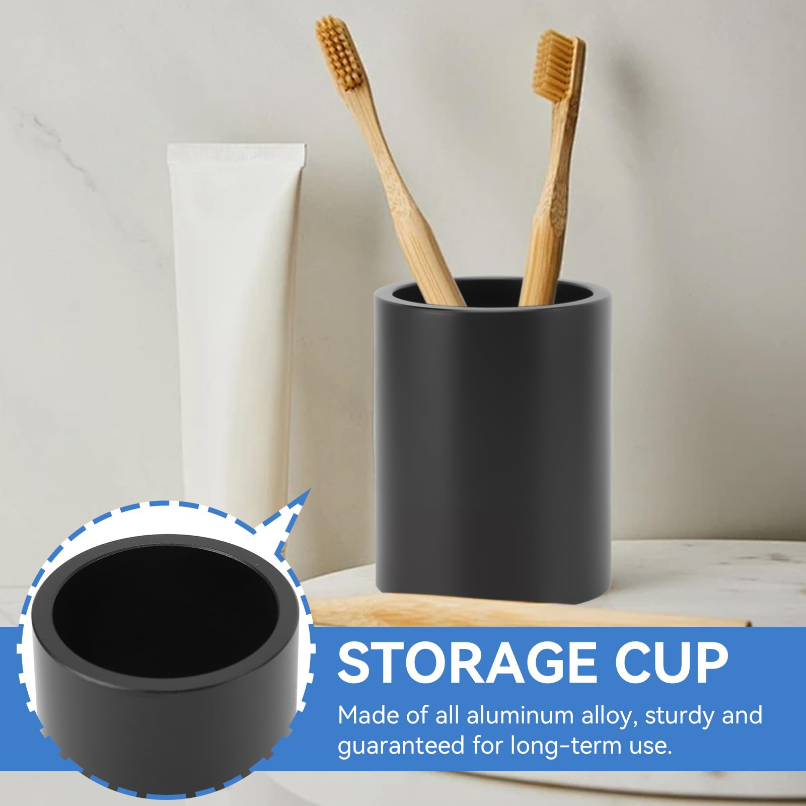 Coffee Spoon Holder Cup, Coffee Stir Stick Holder Coffee Utensils Holder Coffee Brush Holder Teaspoon Holder Cup for Cafe Home Kitchen(Black)