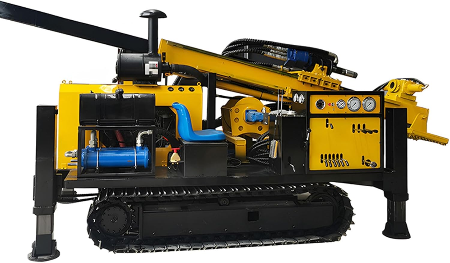 Hydraulic Crawler Mounted Rock Core Drilling Rig for Professional Exploration, All-Hydraulic Core Drill Rig with Telescopic Mast and Centralized Control for Efficient Core Drilling Operations