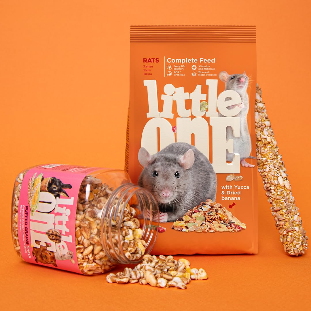 Little One Ratas | 400 g | Alimento Completo para Ratas | Contiene proteínas y carbohidratos | con minerales y vitaminas | Composición equilibrada y nutritiva