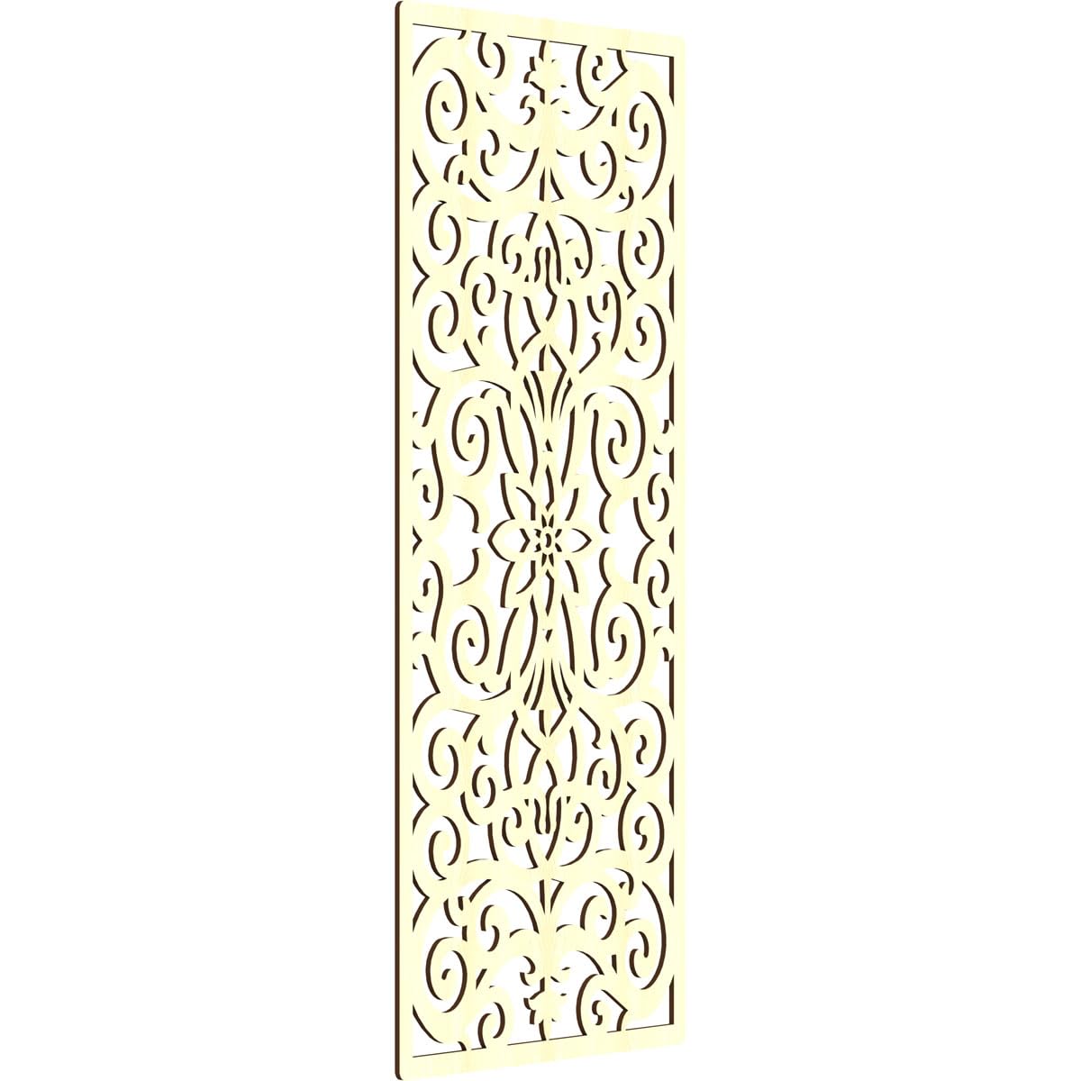 Buel Decorative Pierced Fretwork Wood Wall Panels, 31 3/8"W x 79 3/8"H x 3/8"T, Alder
