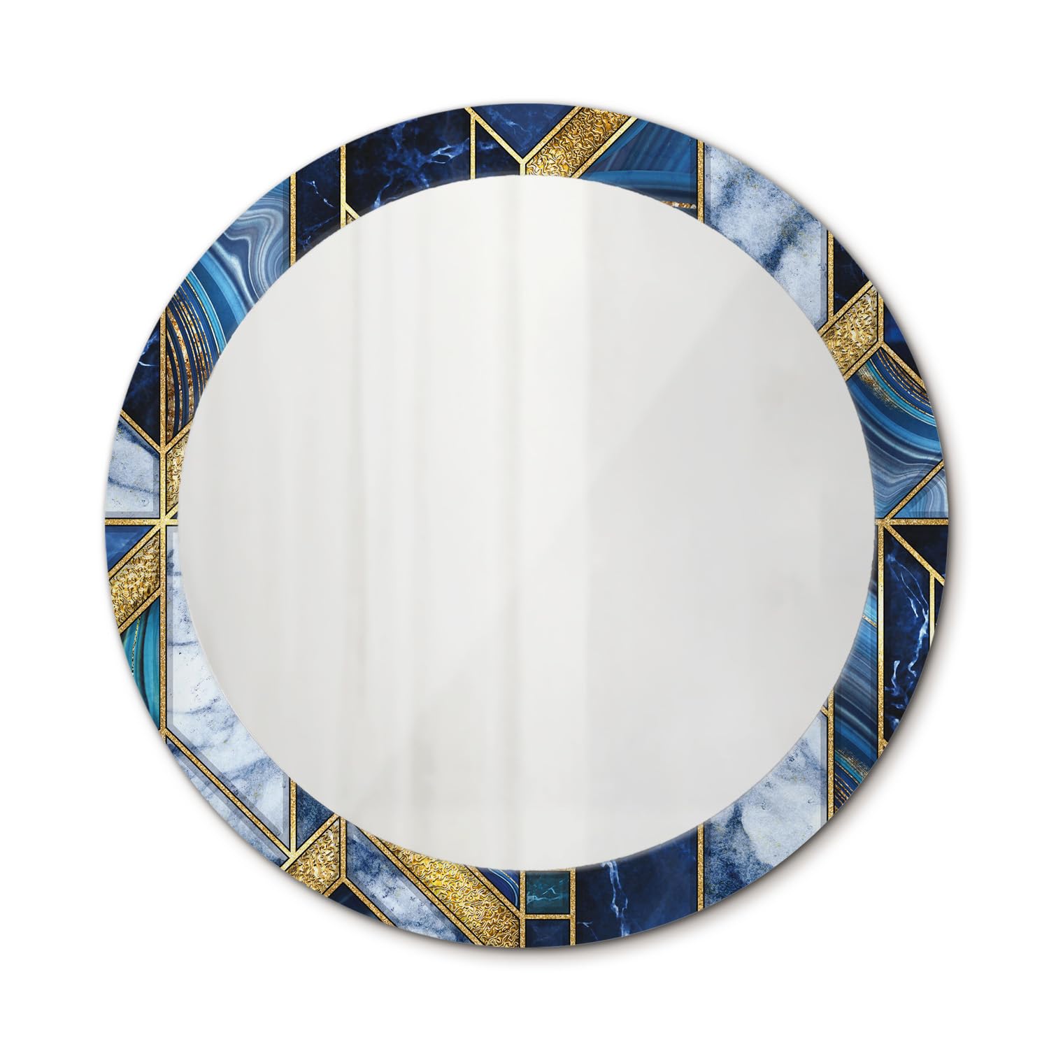 Miroir imprimé fini marbre moderne pour un design de salon prestigieux