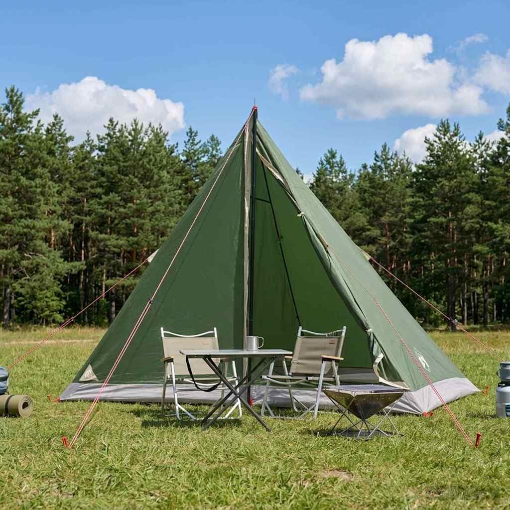Namiot trekkingowy, zielony, dla 2 osób, poliester 185T, z powłoką PU, wodoszczelny, lekki, kompaktowy, na kemping, wędrówki, festiwal, ochrona i nocowanie