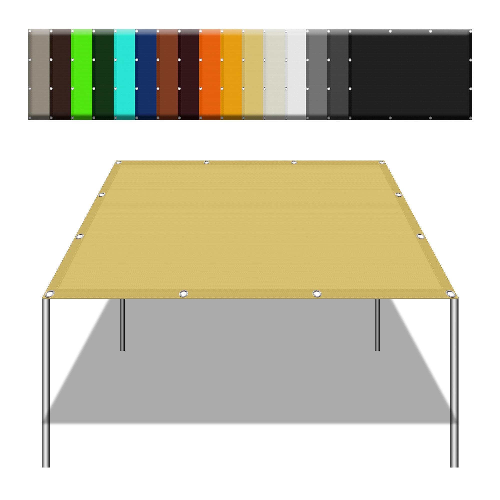 Voile de protection solaire contre le vent 140 x 800 cm pour extérieur