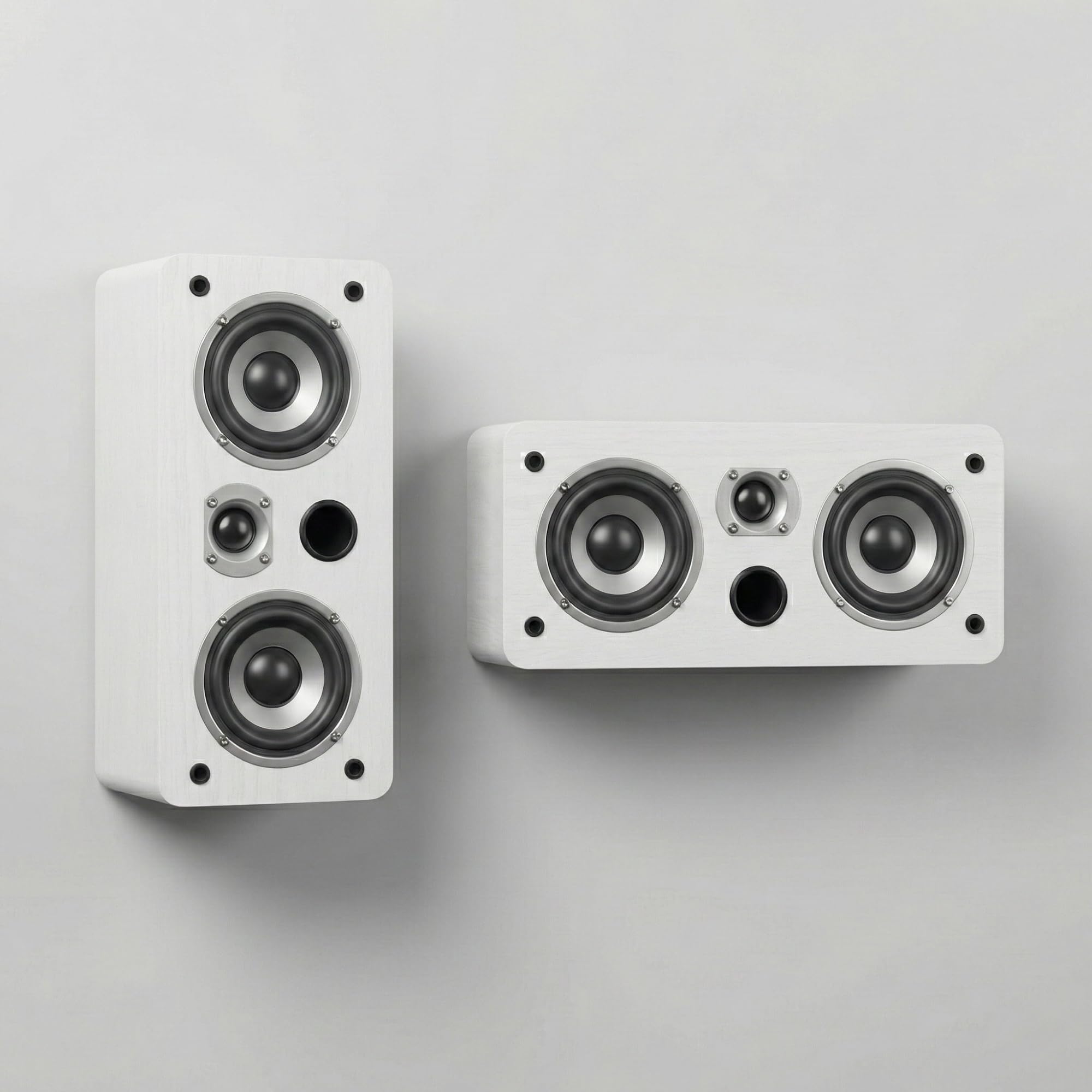 Dynavoice Magic LCR-4 Blanc – Enceintes Passives 2 Voies pour Dolby Atmos & Home Cinéma (Paire), 2×4” + Tweeter 1”, Bass Reflex Frontal, Montage Mur ou Plafond, Blanc Mat
