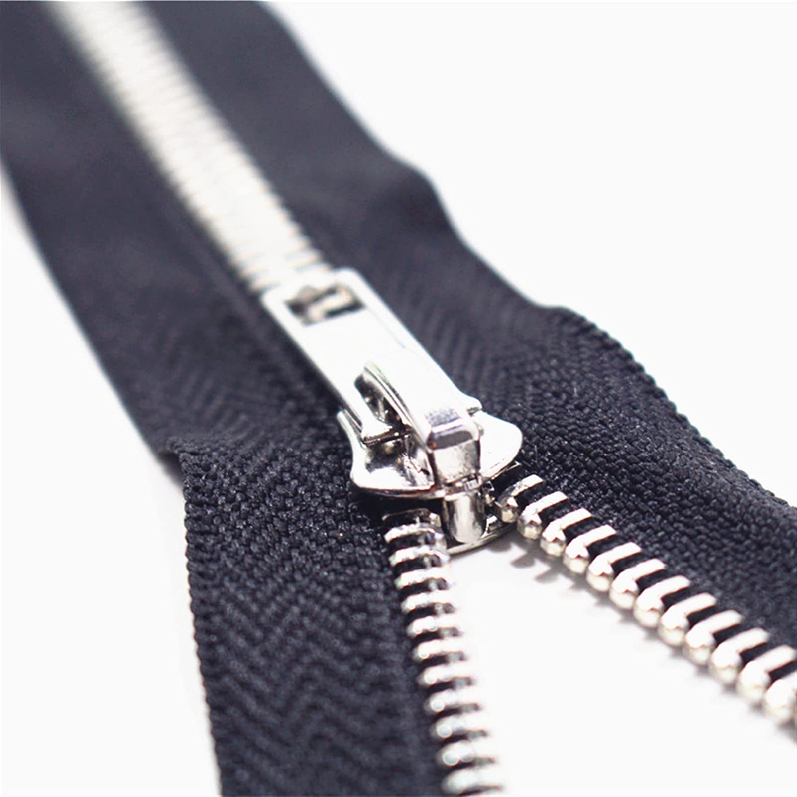 Lnanqing-Chiusure lampo 10pcs White Metal Zipper per cucire con zip Accessori per abbigliamento Jeans Zippers, Chiudi-End 10cm-80cm 5 # Zipper, Multiuso e durevole ( Color : Black , Length : 60cm )