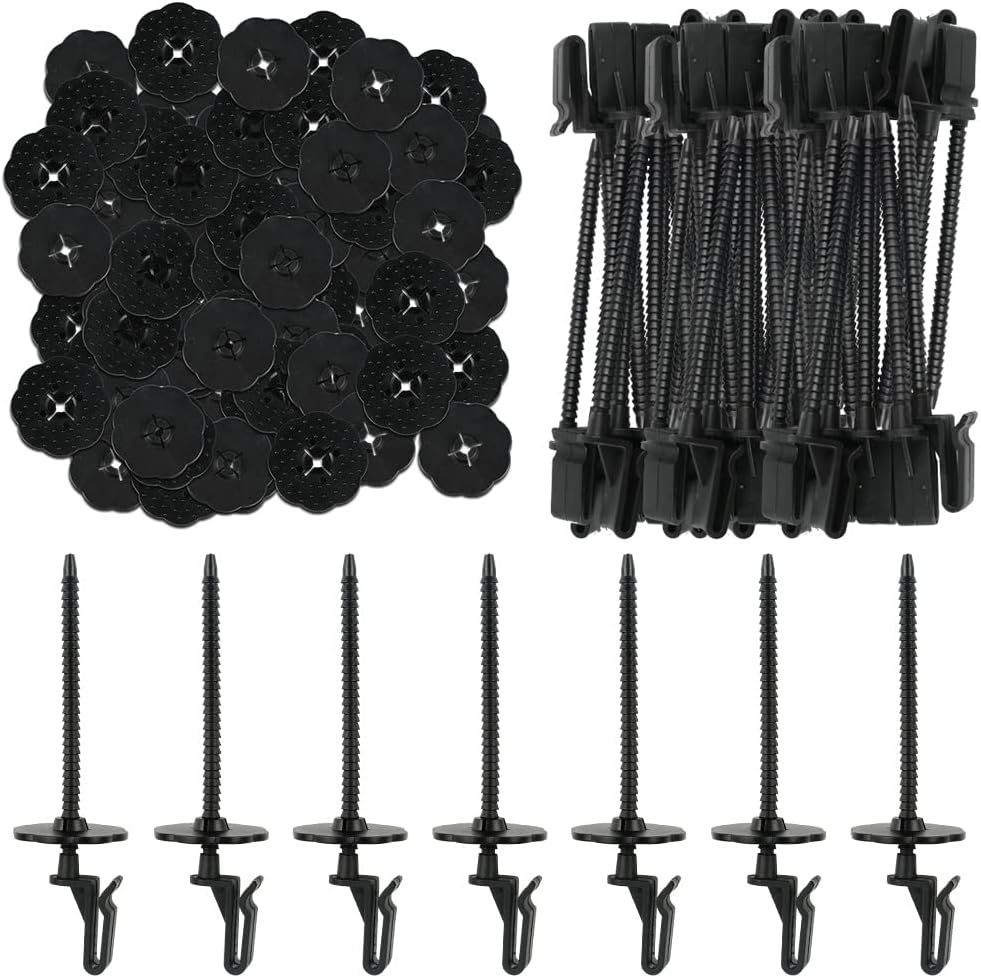 Solar Panel Guard Clips, 35 mm Nylon Solar Panel Wire Fence Fasteners Fence Panel Clips Animal Guard Fastener Clips for Solar Panel Bird Wire Pigeon Fence, 50 Packs