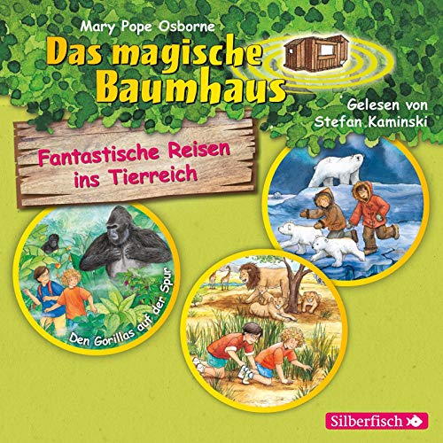 Preisvergleich Produktbild Fantastische Reisen ins Tierreich. Die Hörbuchbox (Das magische Baumhaus): Den Gorillas auf der Spur / Im Tal der Löwen / Auf der Spur der Eisbären: 3 CDs