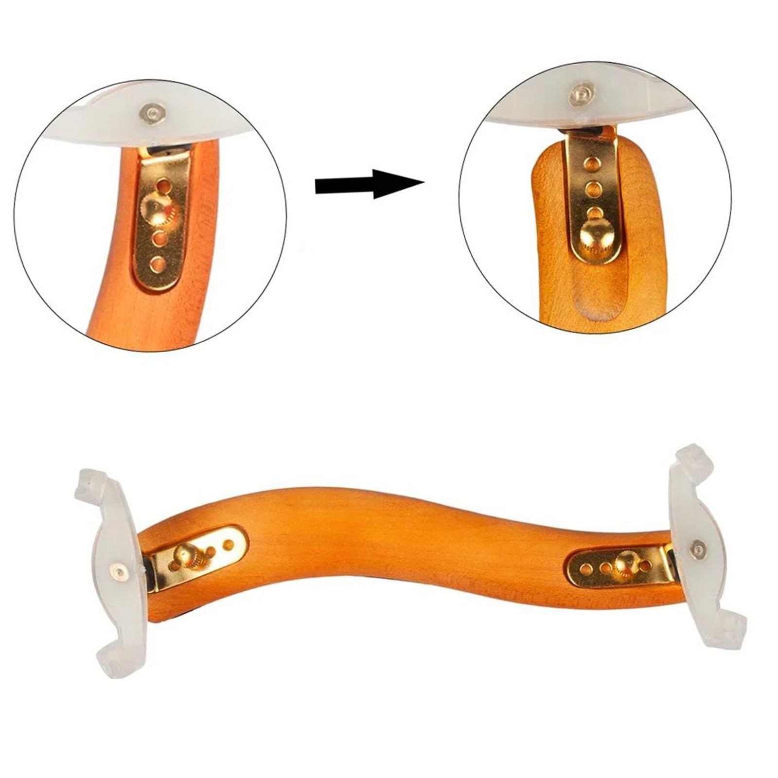 Reposapiés para violín Reposapiés ajustable para violín 4/4 3/4 de madera de arce