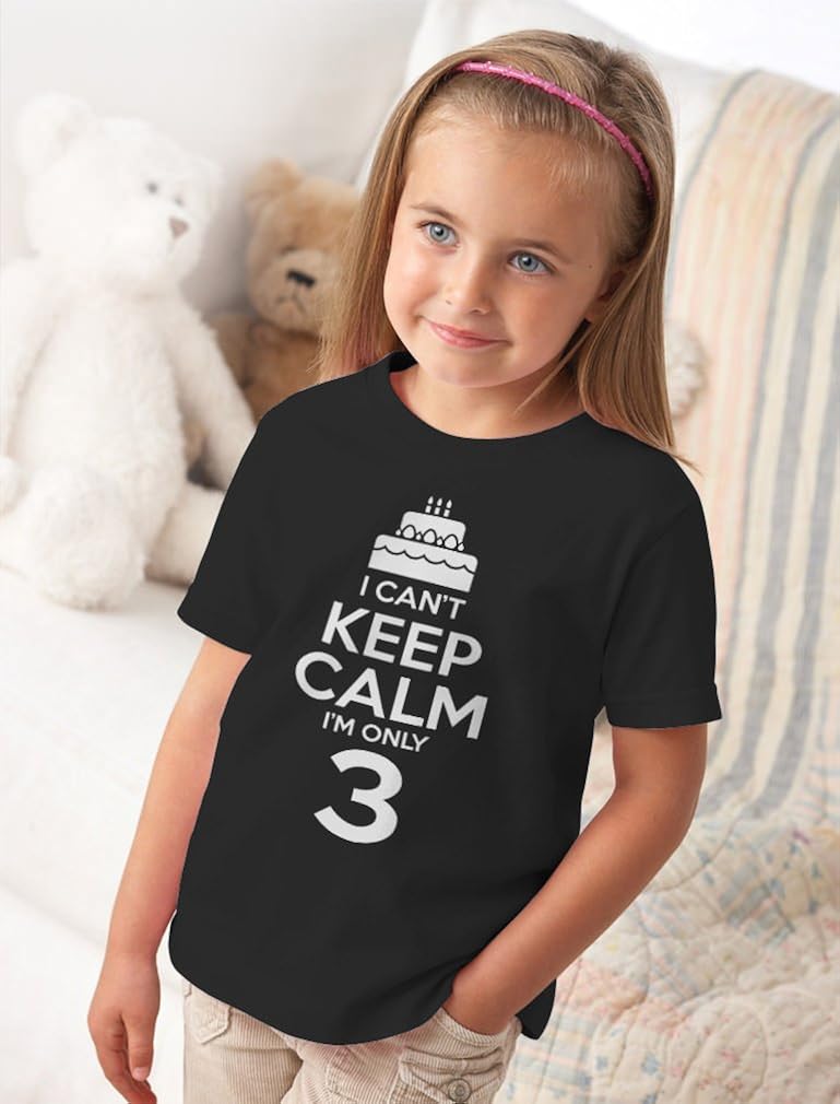 I Can't Keep Calm I'm 3 3rd Birthday Shirt Boy Girl Three Years Old Kids T-Shirt