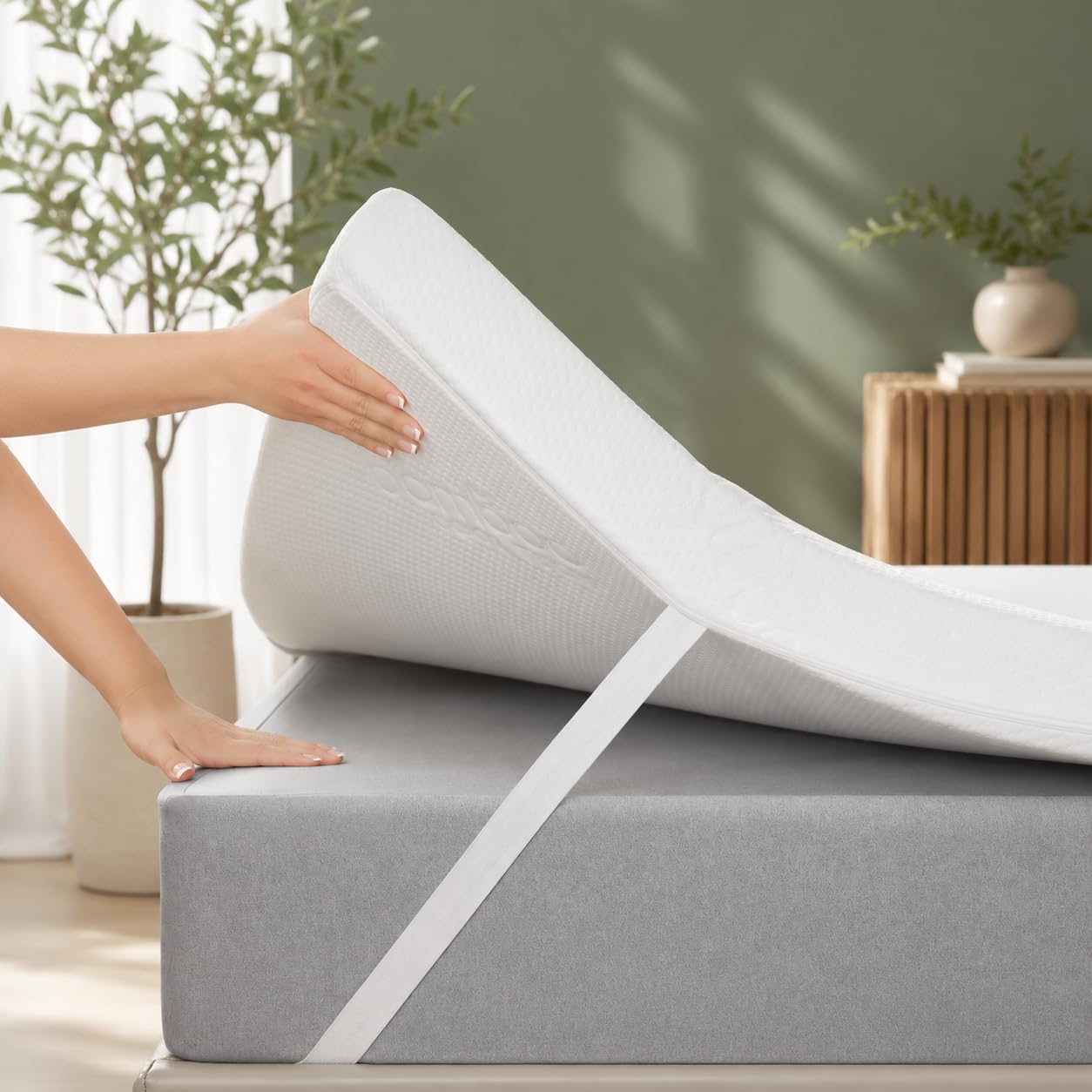 Memory Foam Mattress Topper Single Bed – 7cm Thick Dual Layer Orthopaedic Topper, Cooling Mattress Pad for Back & Joint Pain Relief, Pressure Relief & Comfort Support