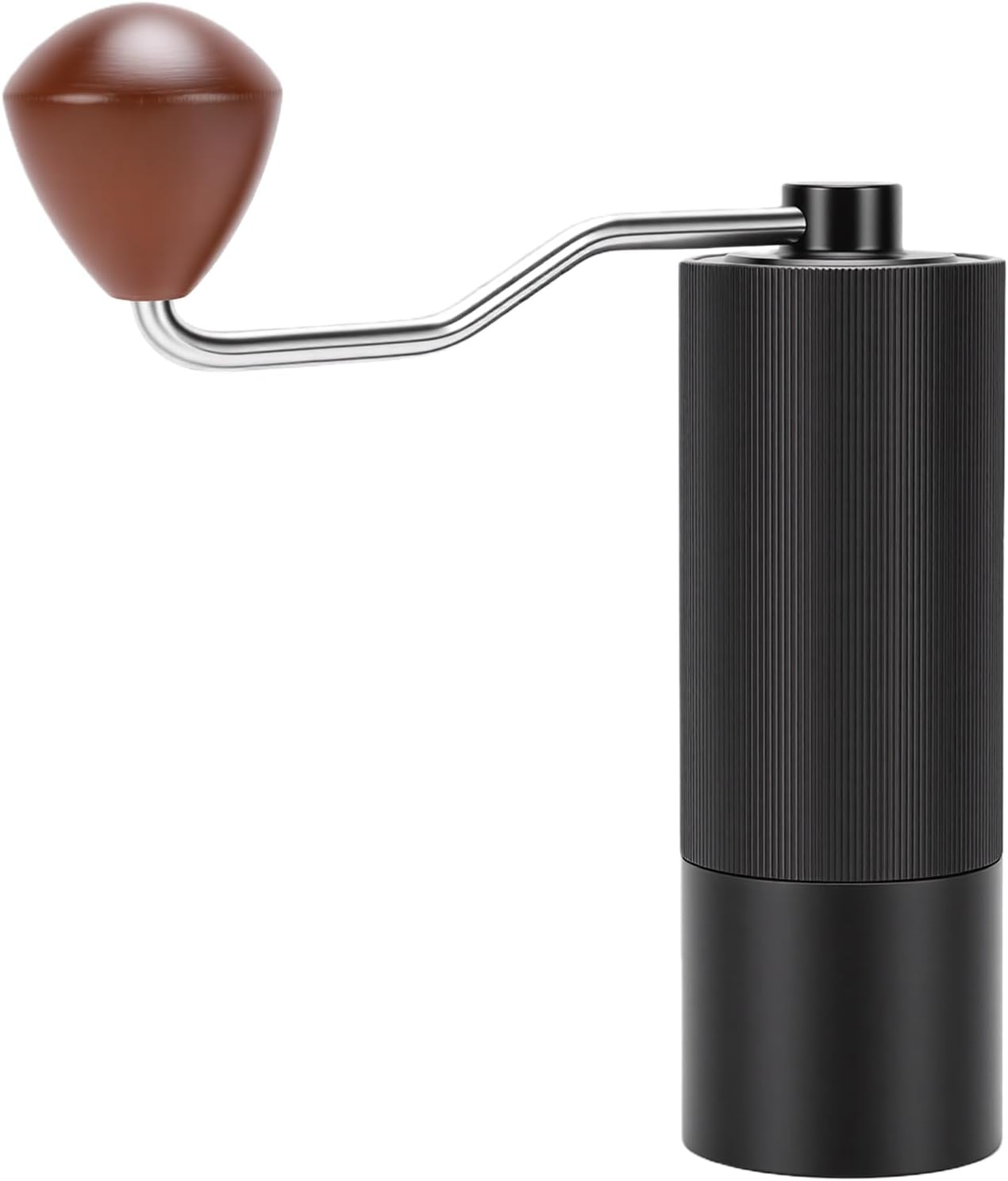 Manual Coffee Grinder with Adjustable Coarseness, 25g Capacity, Portable Hand Mill for, Drip, French Press, Camping & Home Use, Stainless Steel & Wooden Crank