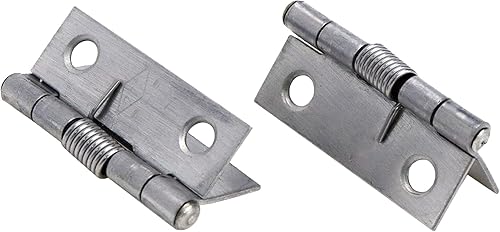 Miniatura 5 de MY MIRONEY Paquete de 10 bisagras de resorte de cierre automático de 1.5 pulgadas, bisagras de resorte con tornillos, accesorios de bricolaje para