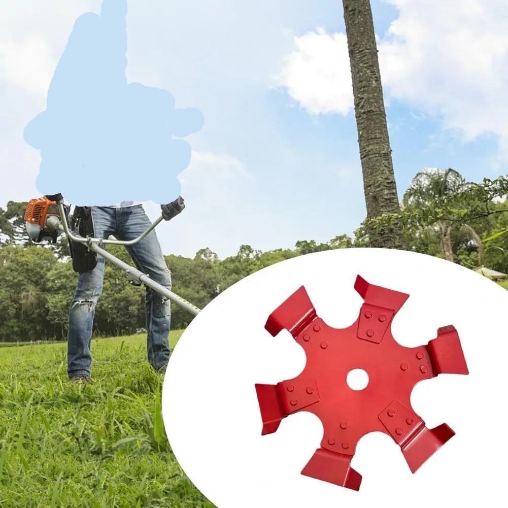 Lama della Fresa e Ruota solco in Acciaio al Manganese | Materiale resistente in acciaio al manganese, doppia funzione, facile installazione(Red)