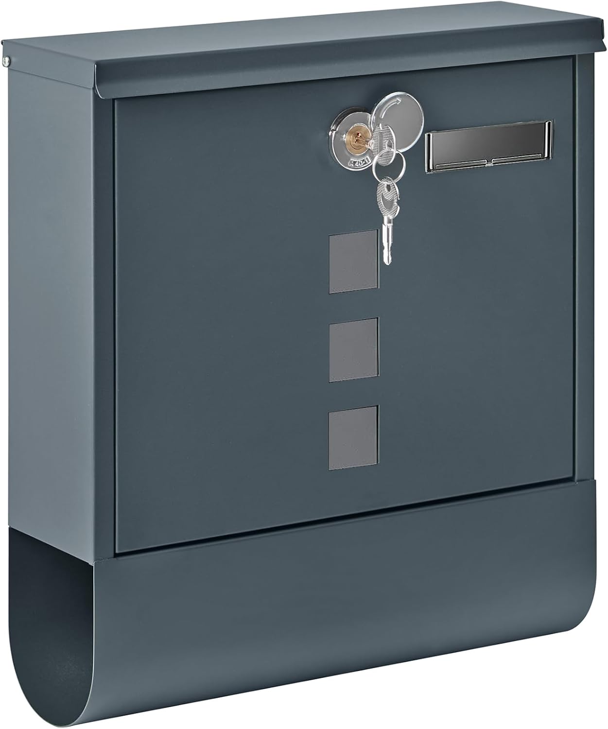 Wall Mounted Letterbox Modern Mailbox Lockable Mail Box Galvanised