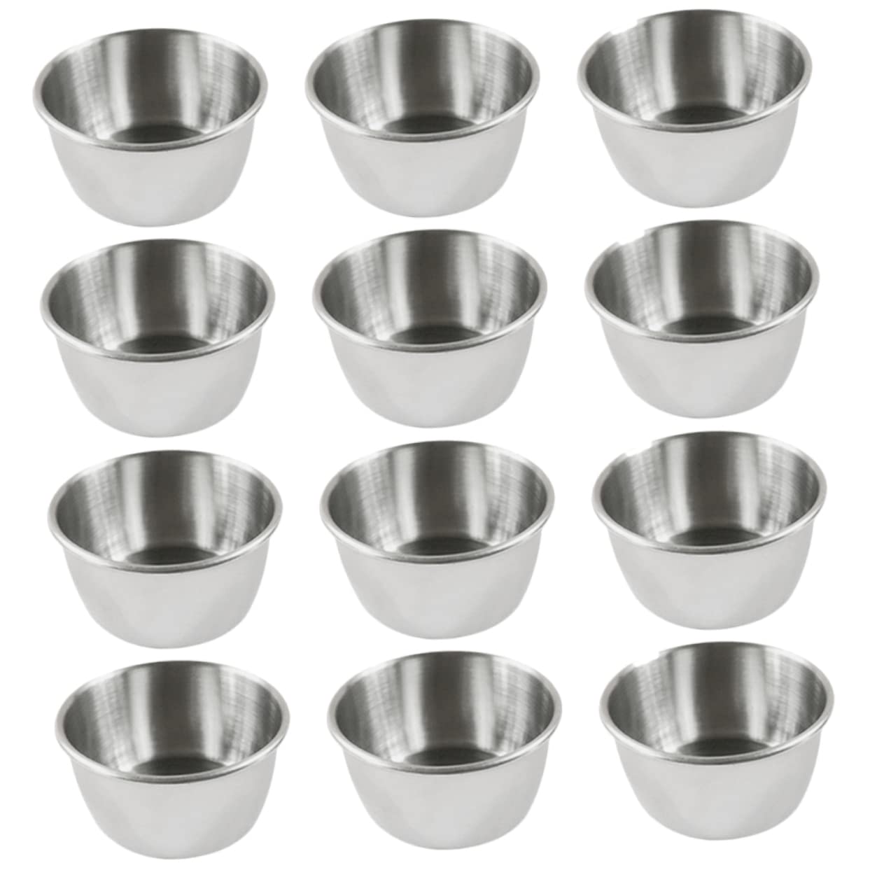 OKUMEYR 12Pcs Dipping Sauce Cups Versatile Condiment Bowls for Ketchup Soy Sauce Vinegar Salad Dressings for Home Restaurant Use