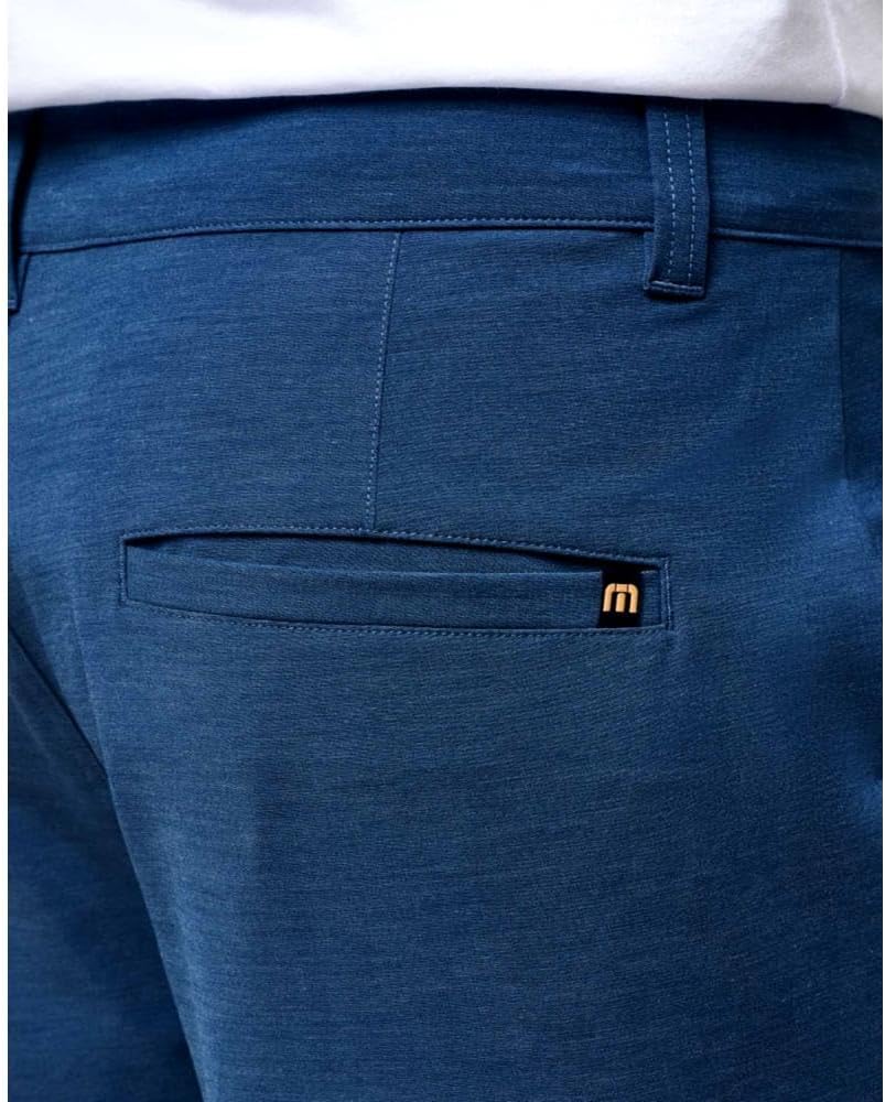 TravisMathew Men's Tech Chino Short Shorts Dark Teal Tiki 36 - Image 5
