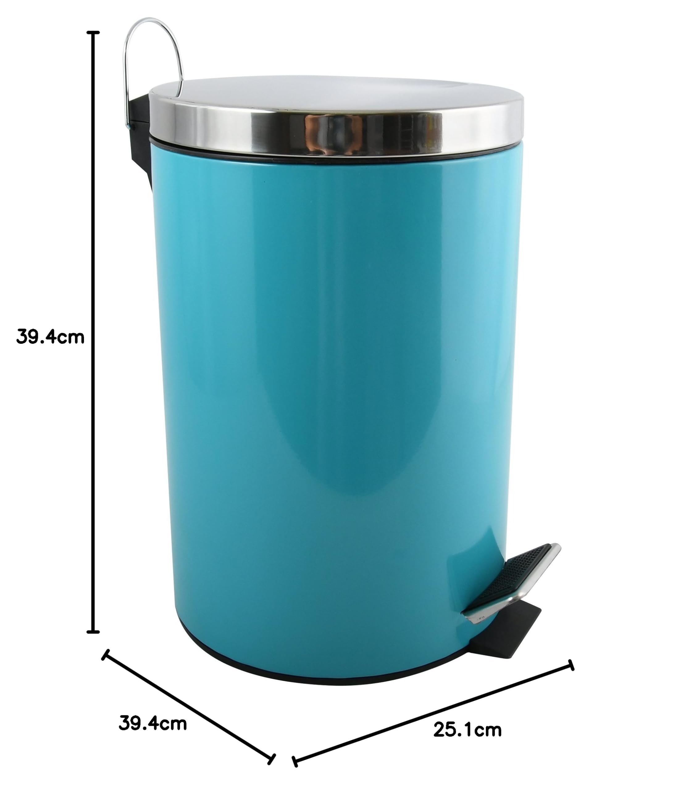 MSV 100214 Treteimer Mülleimer Kosmetikeimer Abfalleimer 12L - 12 Liter - Blau