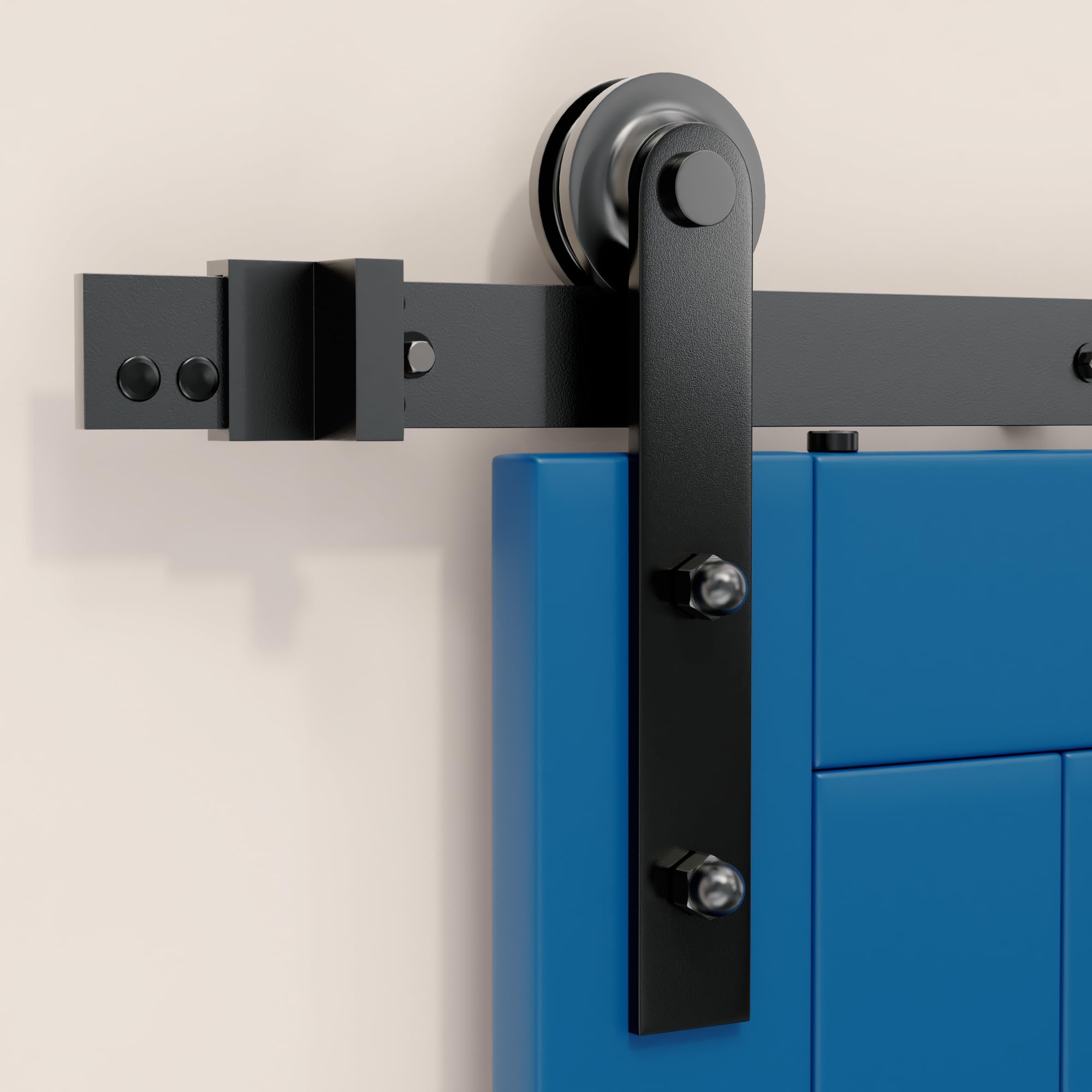 SKYSEN Porta Scorrevole Esterno Muro 183cm, per sistema di Cancelli scorrevoli con guida a pavimento, guida scorrevole, durevole, ideale per risparmiare spazio