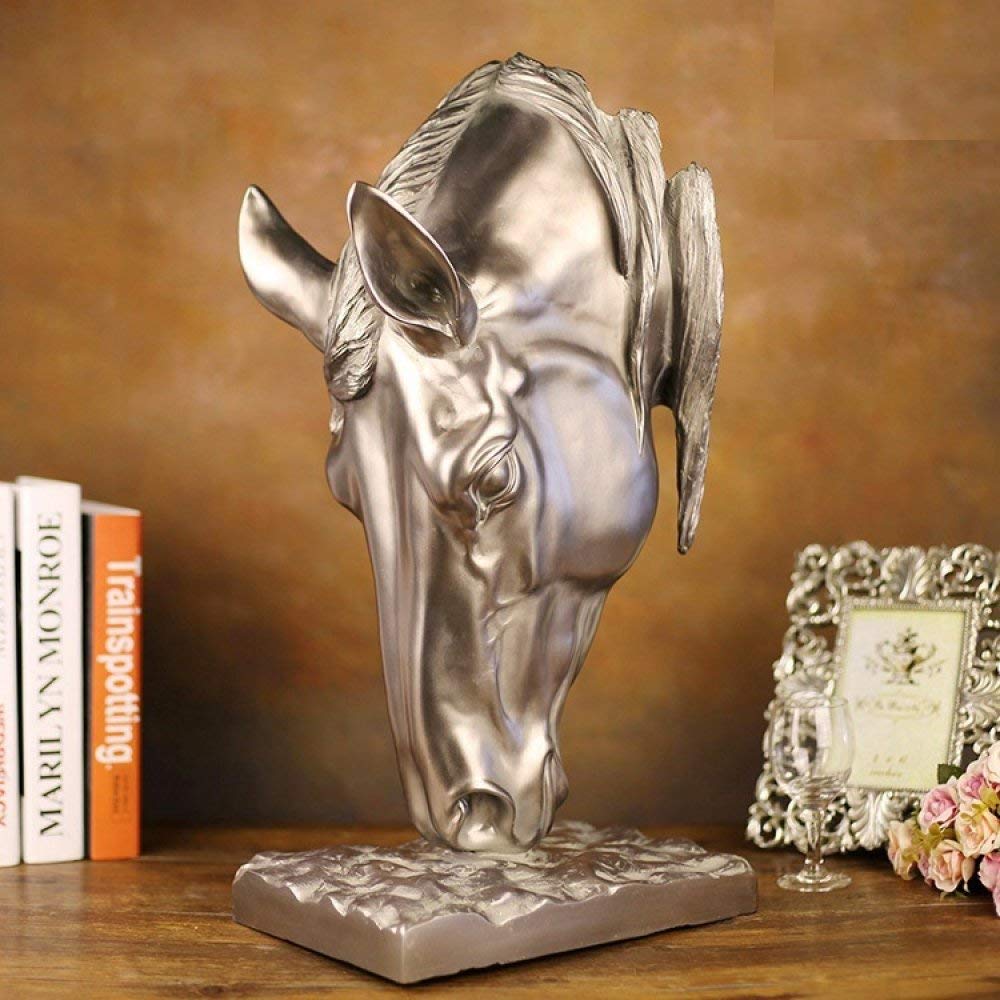 Statue de tête de cheval cadeau idéal pour collection de couples et décoration de bureau