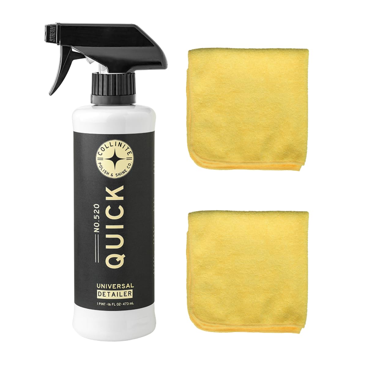 COLLINITENo.520 Auto Quick Detailer 16oz & 2 Microfiber Towels