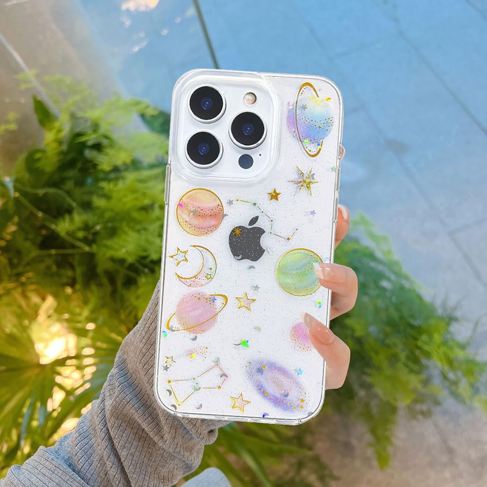Coque IPhone – Motif étoile Lune Magique – Silicone Souple – Pour 11/12/13 Pro Max Et Plus
