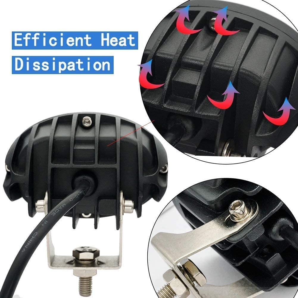 4PCS 20W Luce Blu di Sicurezza per Carrelli Elevatori,12V 24V Spia Lampada Magazzino per la Luce del Lavoro del Trattore del Camion Offroad LED