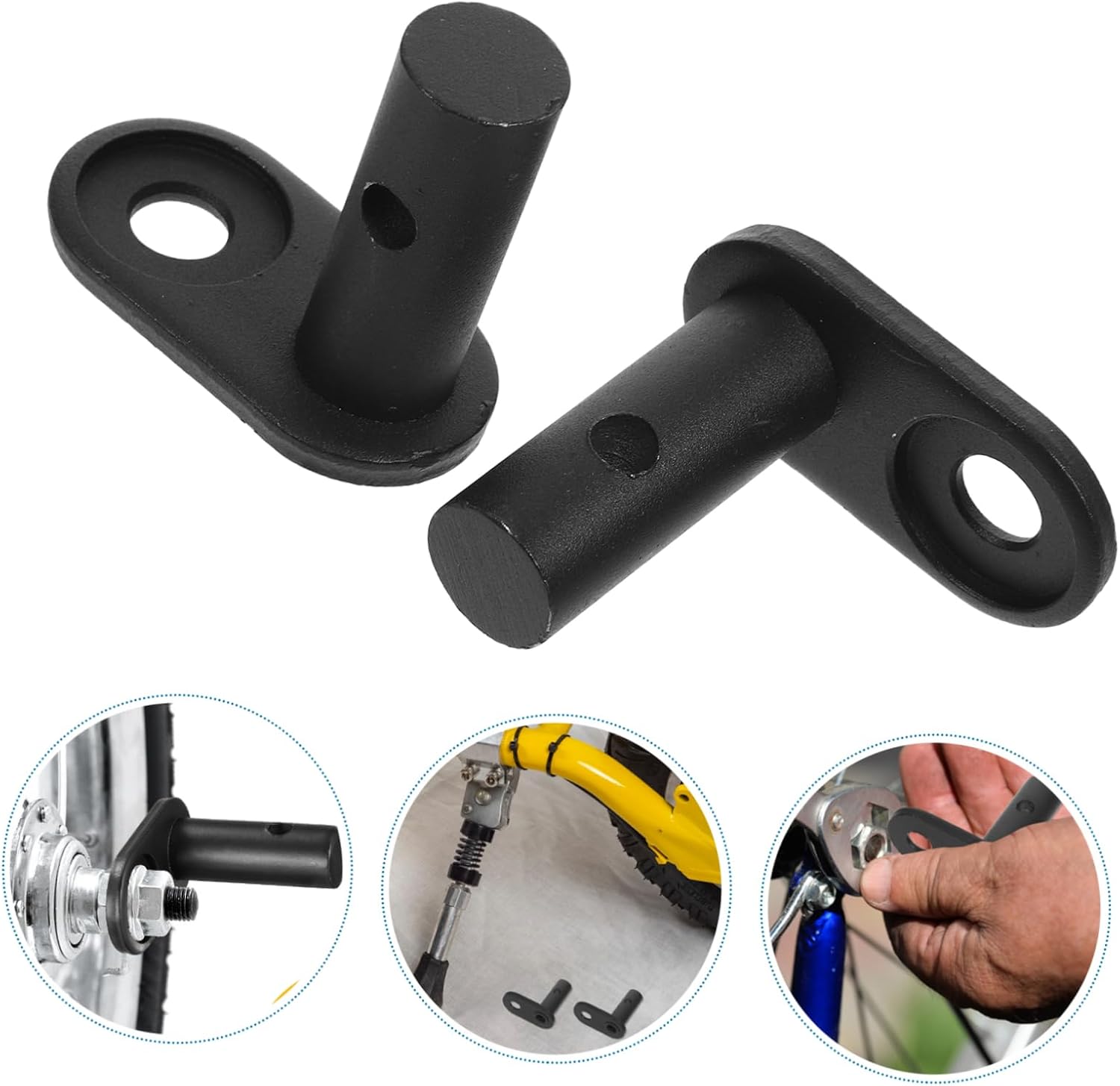 Outanaya Bike Trailer Coupler Attachment 2Pcs Bicycle Traction Head Hitch Connector for Kids Trailer Stable and Easy Install Compatible with Most Bikes 2.16X1.96X1.18In