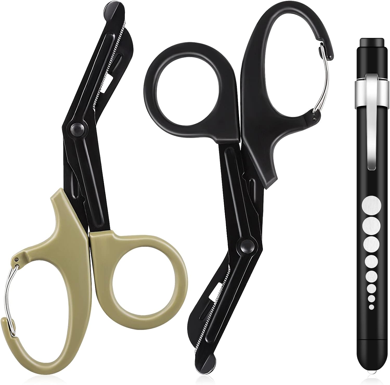 3 Pack Trauma Shears & Pen Lights for Nurses, Medical