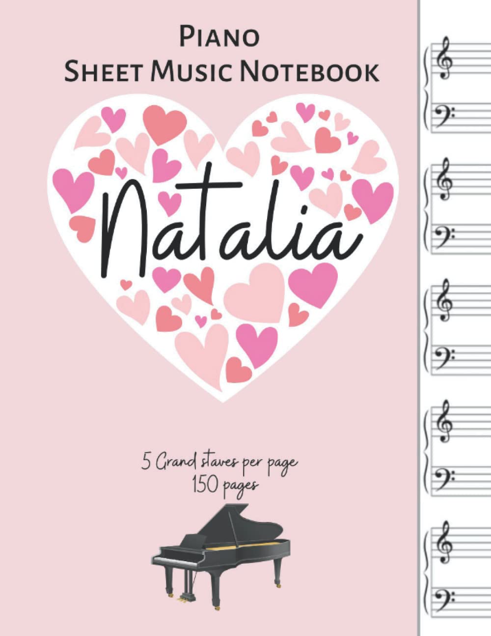 Cahier de musique Natalia pour composer au piano durant ses cours