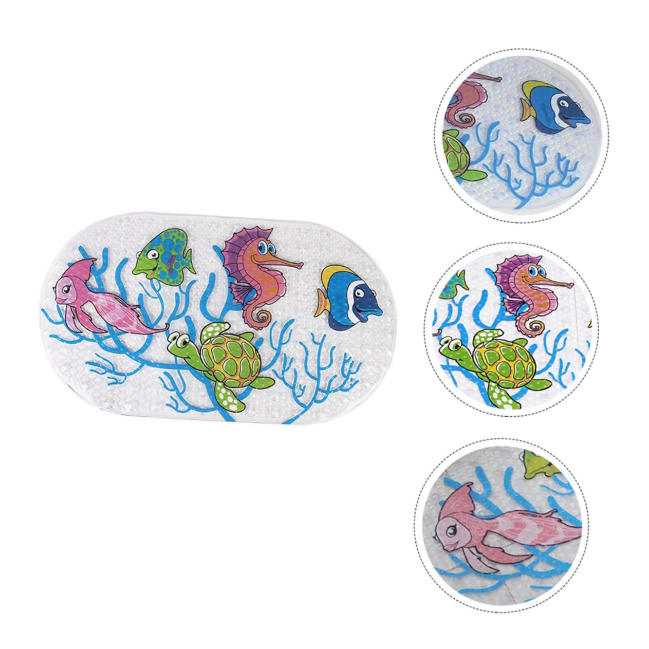 Tappetino da Bagno Antiscivolo Tartaruga Marina in Pvc per Ragazzo Ragazza | Motivo Cartone Animato, Drenaggio Rapido, Texture Confortevole, 1 Pezzo