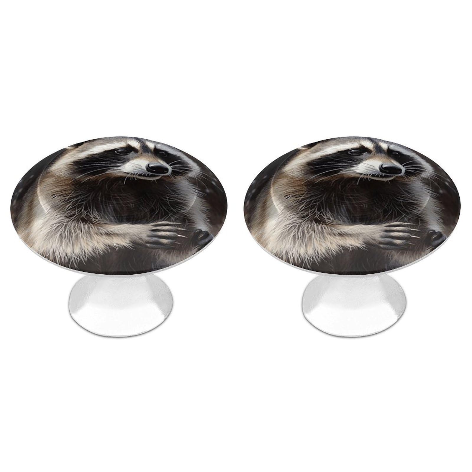 Vstadank Style Raccoon Cabinet Knobs Round Wardrobe Pulls Simple Drawer Handles With Screw Aluminum Alloy Closet Door Pull Modern Cabinet Hardware For Dresser Drawers 2 Pack