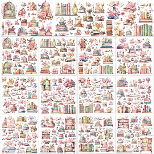 El Mejor Listado de Muebles del cuarto de costura - los preferidos. 46 BBTO - 12 hojas de transferencia para manualidades y muebles, pegatinas de transferencia para papel de madera, decoración del hogar, 5.5 x 5.7 pulgadas (libro)