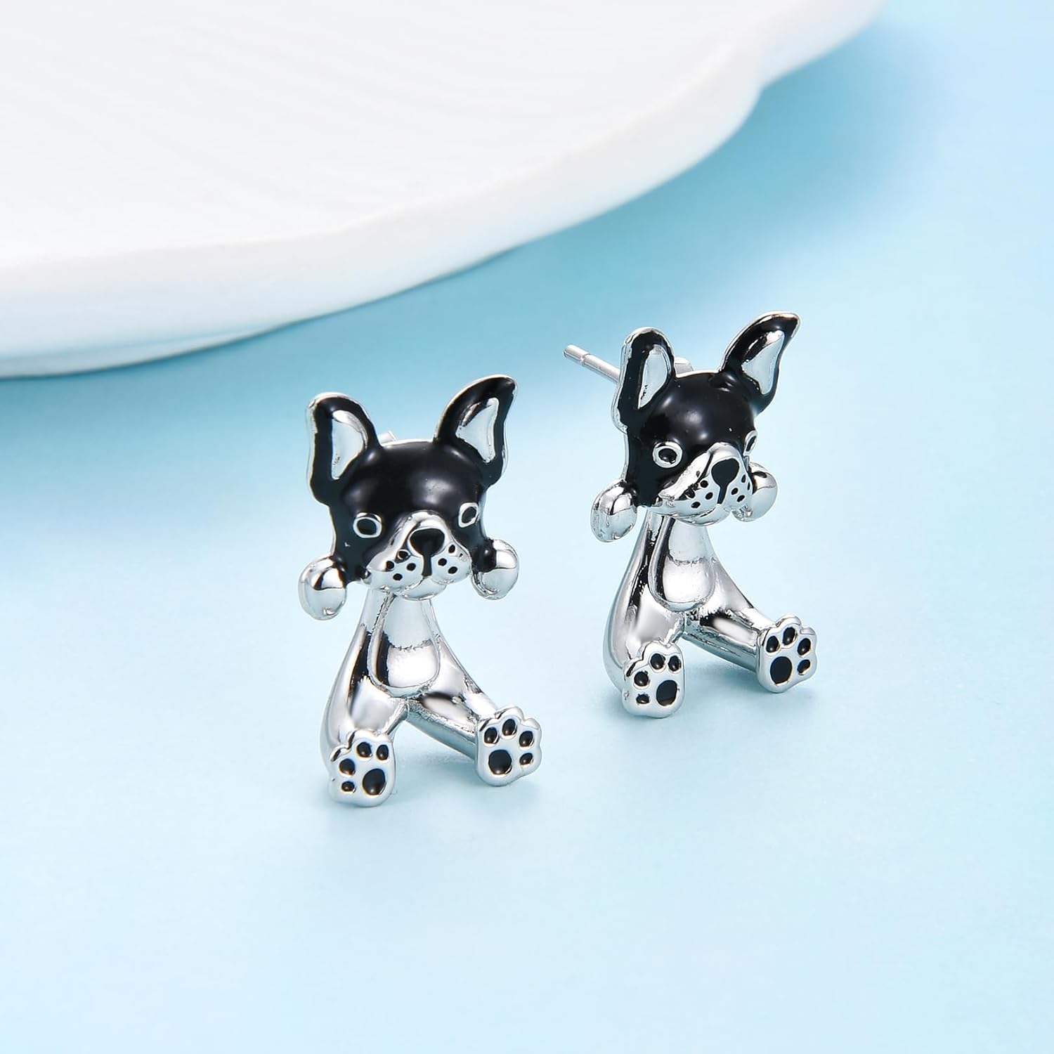 CERSLIMO Dog Gifts for Women Girls, S925 Sterling Silver Post Stud Earrings Hypoallergenic Animal Jewelry Birthday Christmas New Year Presents for Dog Lovers - Image 6