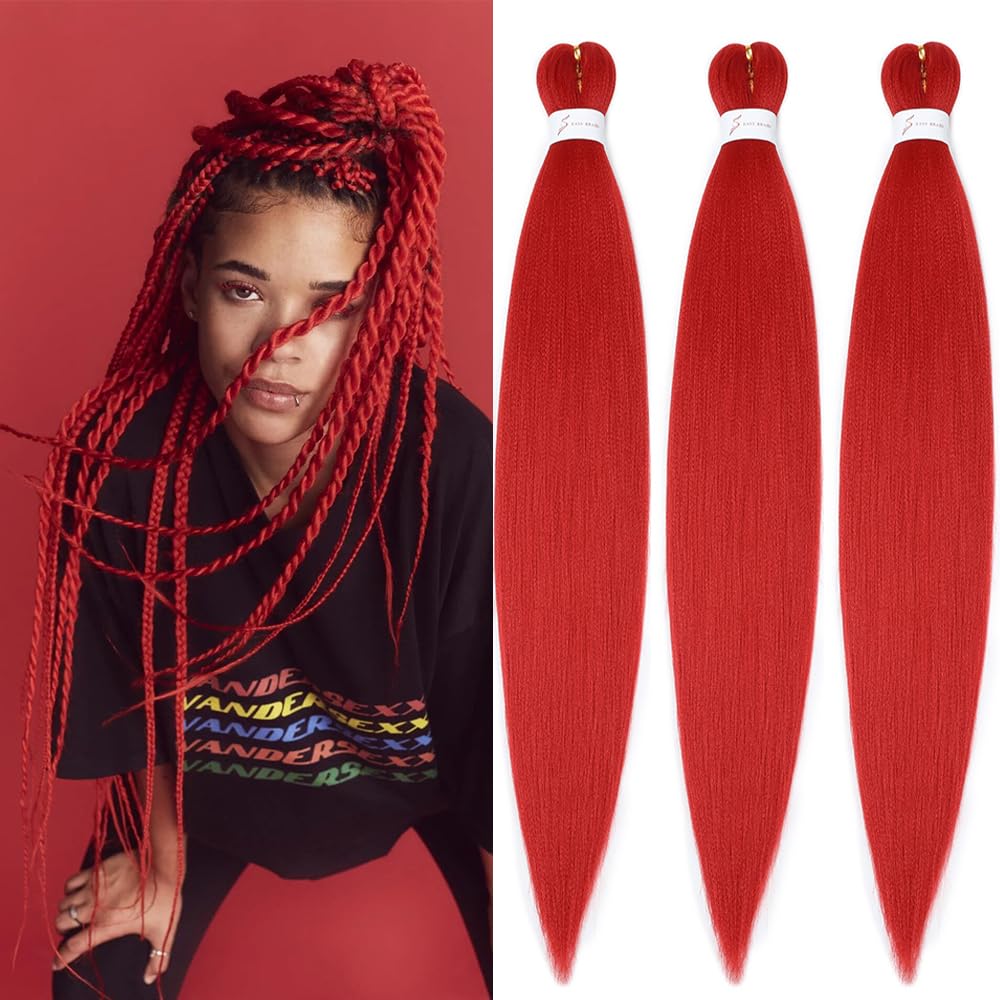 YDDM Capelli Per Treccine Africane Rosa Extension Treccine Texture Yaki Easy Install per Principianti 20 Pollici 3 Pezzi Capelli Leggeri e Naturali per Box Braids, Twist e Crochet — view 24
