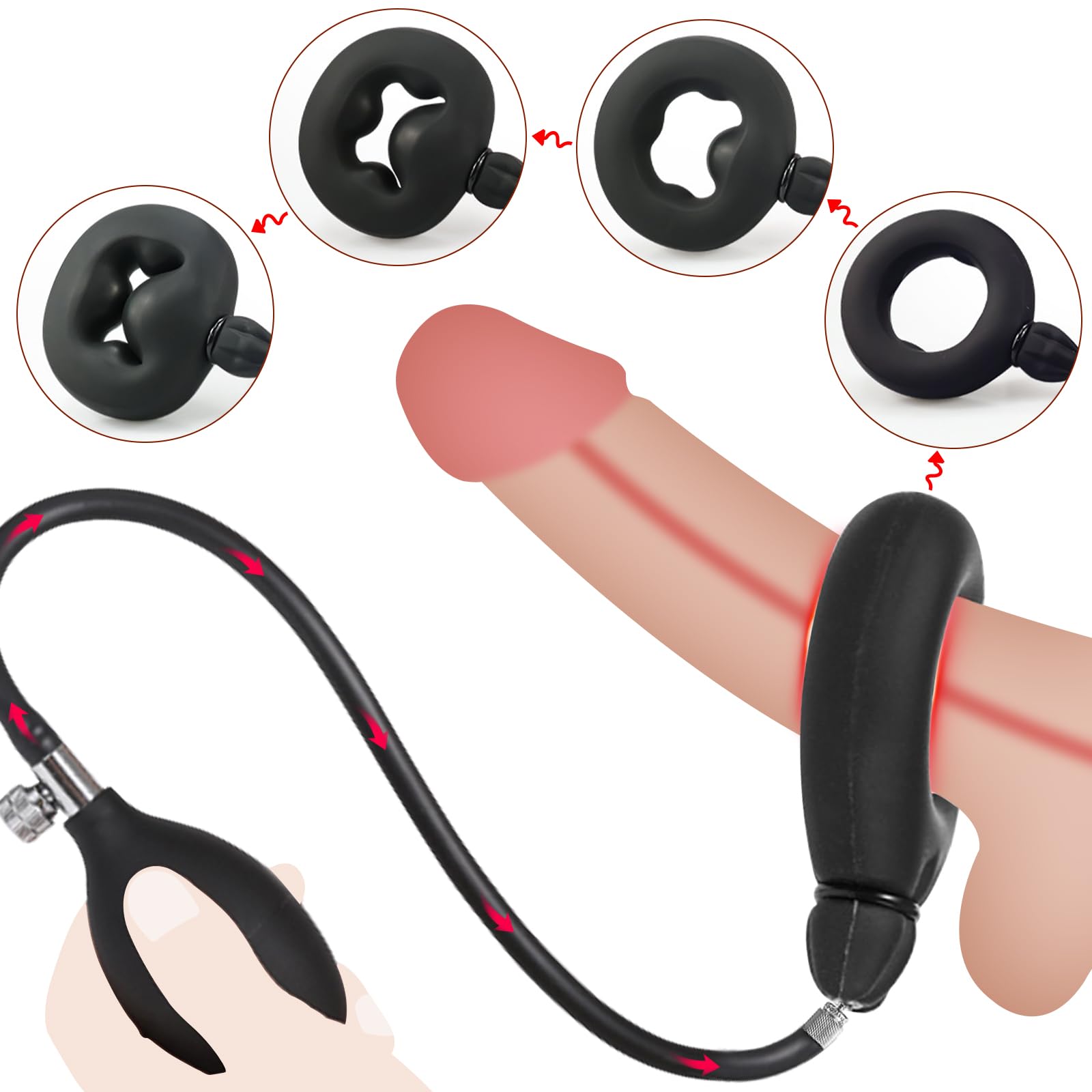 AMZII Aufblasbar Penisring Cockring mit Pumpe,Cockringe Extrem Silikon  Penisringe,Einstellbar Hodenringe Penis Ring,Sexspielzeug fr Paare Extrem  Sex,Sex Spielzeug fr Mnner Langwhrende Erektion (A) : Amazon.de:  Drogerie & Krperpflege