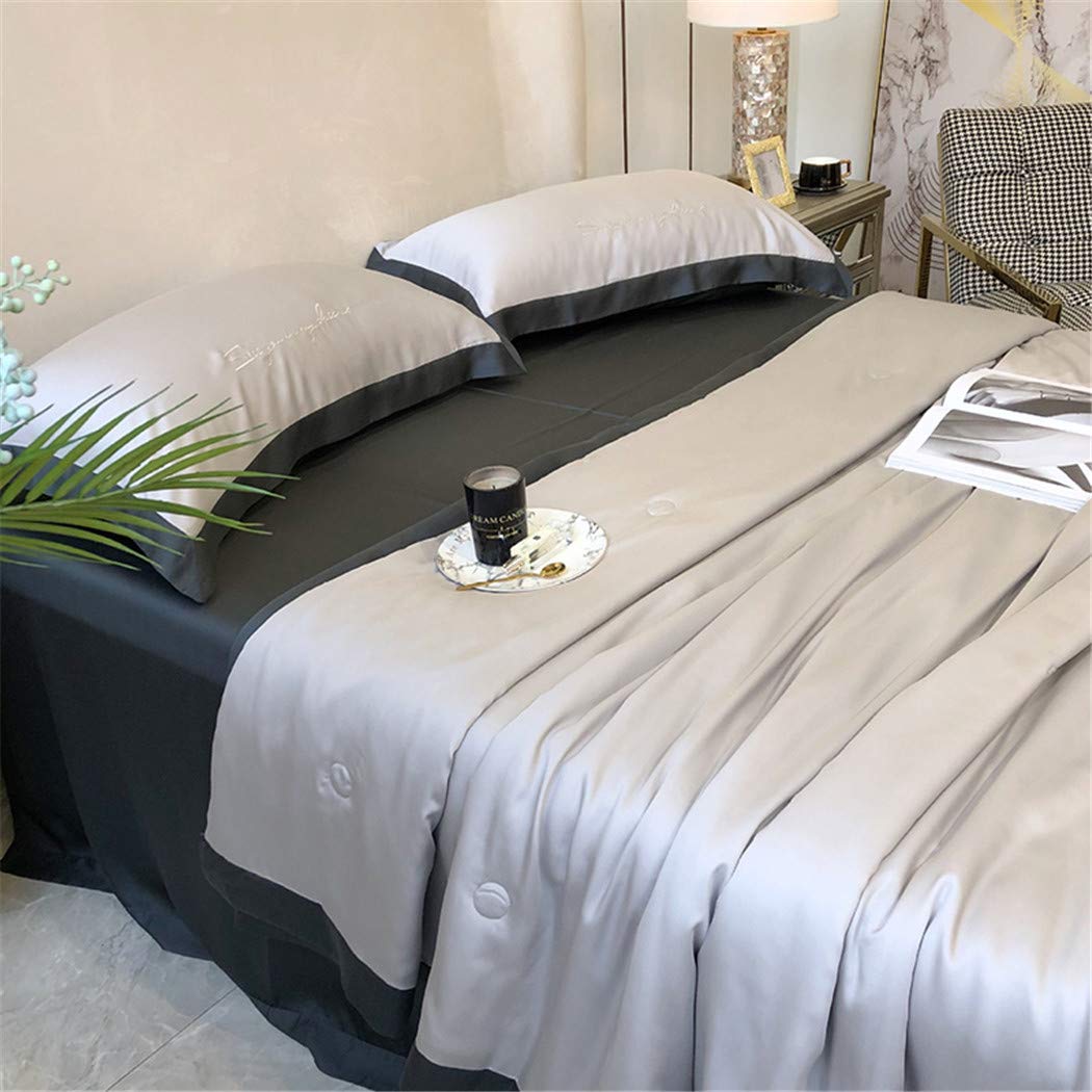 Parure de lit 600 fils avec housse de couette et taie d'oreiller