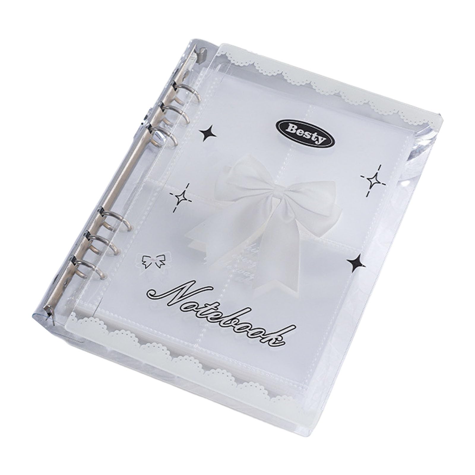 Photocard Binder with 20Card Page 6rings Binder Card Collector Album Acrylic Binders Covers for Organizing Trading Cards Photocard Album