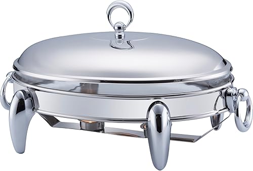Juego de bufé de 3 cuartos de galón  Calentadores de alimentos para fiestas, bufé, plato de vidrio apto para horno con base y cubierta de acero