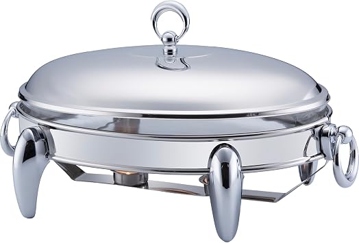 3 QT Chafing Dish Buffet Set | Food Warmers for Parties Buffet, Oven Safe Glass Serving Dish with Stainless Steel Base and Cover