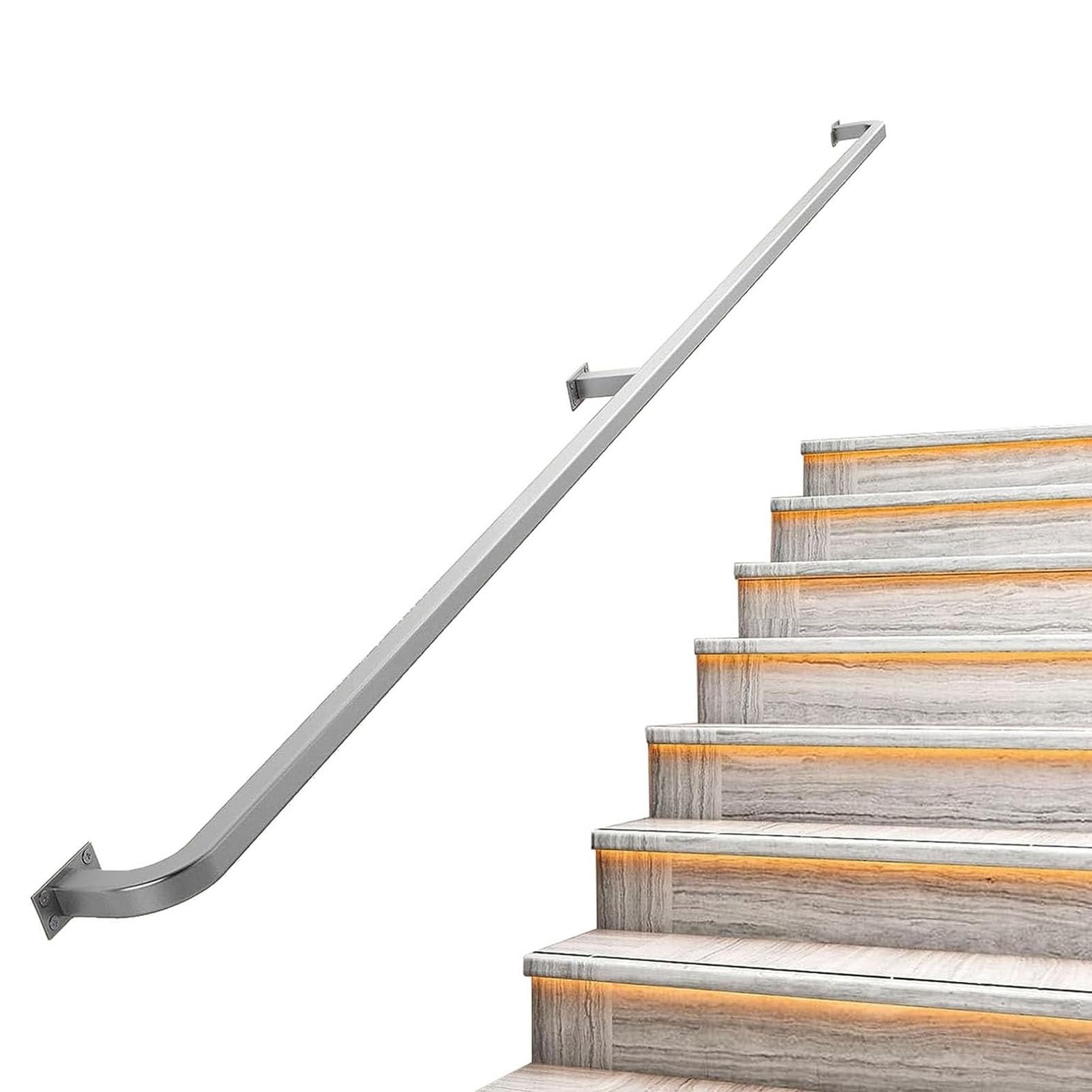 Barre d'appui en fer forgé pour escalier au design industriel haut de gamme