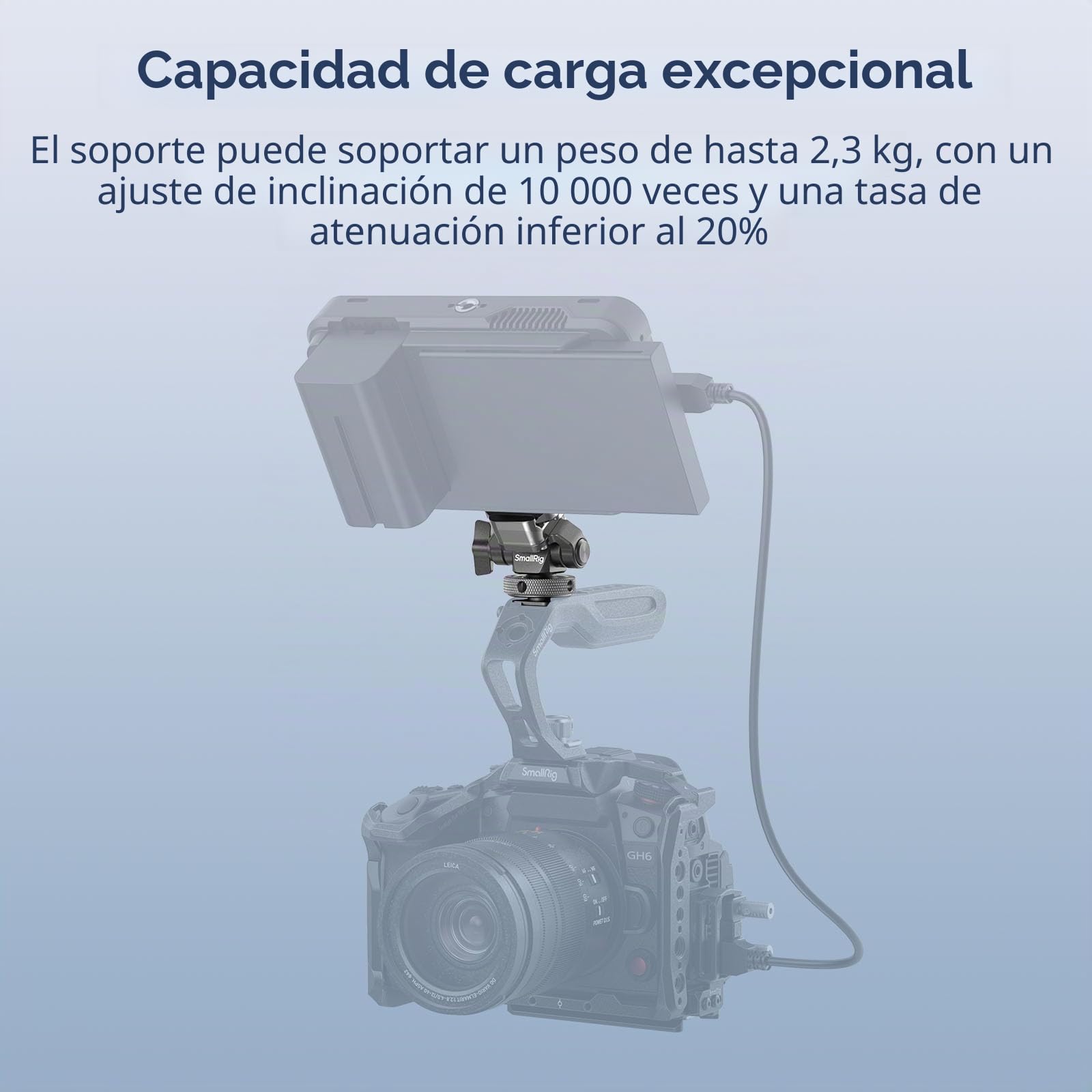 SMALLRIG HawkLock H21 Camera Monitor Mount de Liberación Rápida con Zapata Fría, Soporte de Monitor Giratorio e Inclinable con Tornillo de 1/4"-20, para Monitores Ninja V y V+ – 4888