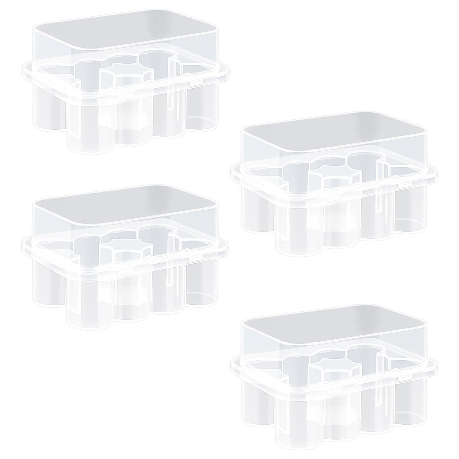 Photo 1 of 4 Pack Peptide Case for Fridge, 3mL Insulin & Peptide Storage Travel Case, 10-Slot Transparentv Vials Holder for Diabetic Care