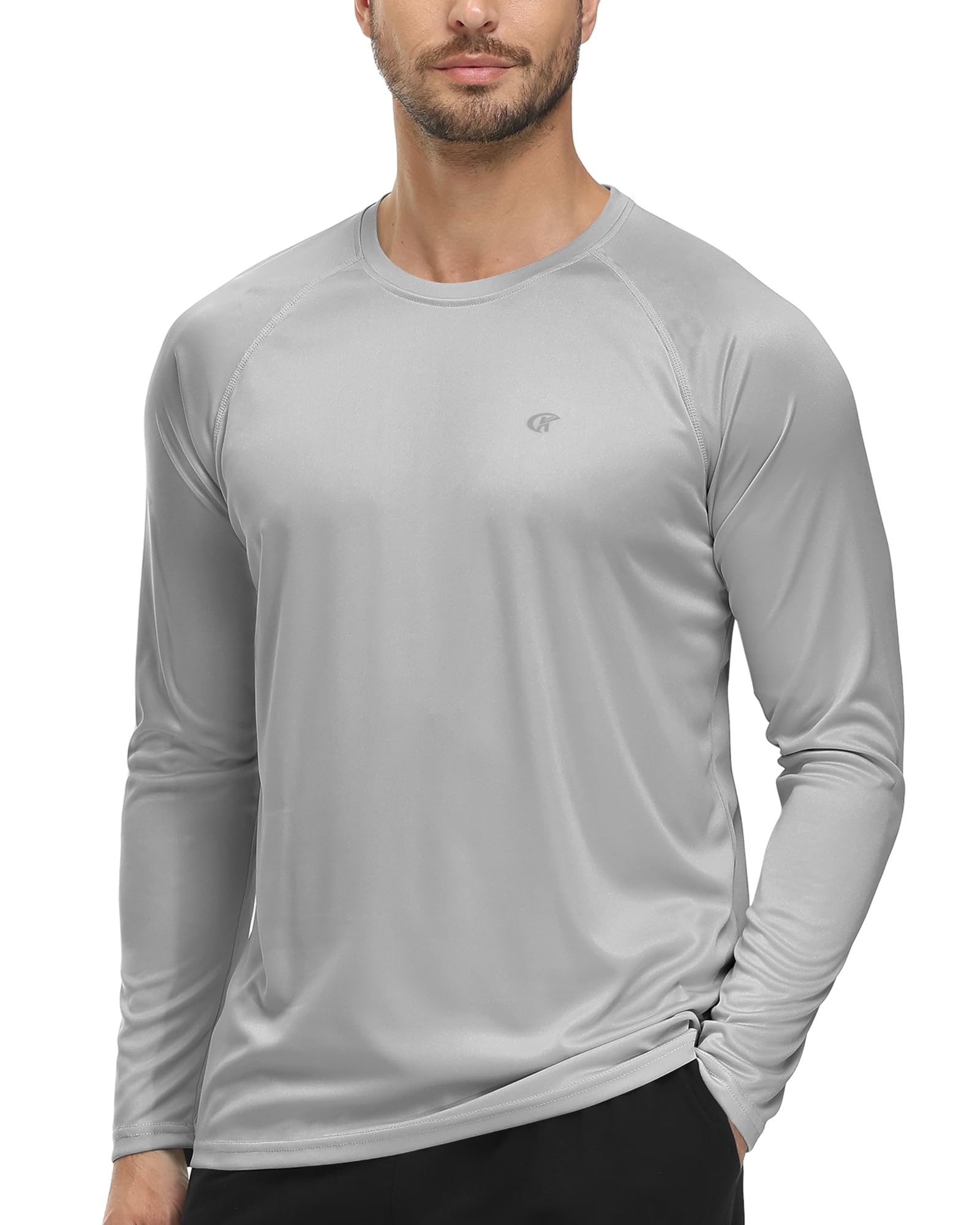 Tyhengta UV Shirt Herren Langarm UPF 50+ UV Schutz Shirt Atmungsaktiv Schnelltrocknend Rashguard Herren Schwimmshirt Leichtes Sonnenschutz Langarmshirt für Surfen Angeln Wandern Outdoor Sport