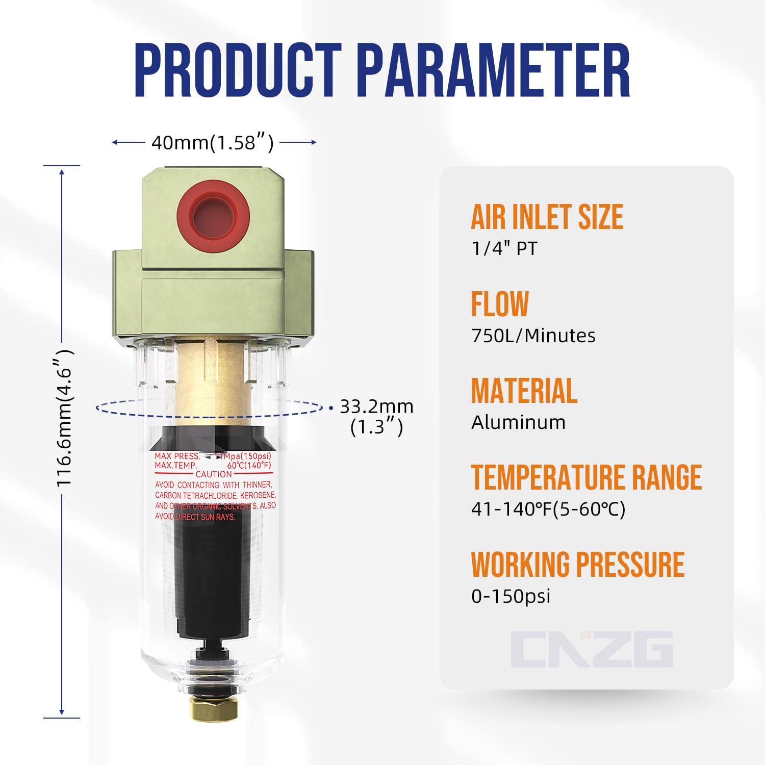NPT 1/4 Auto Drain Air Pump Filter Pneumatic Water Trap for Air Compressor Oil Separator Compressed Airline Dryer Trap Inline Automatic AF2000-02D