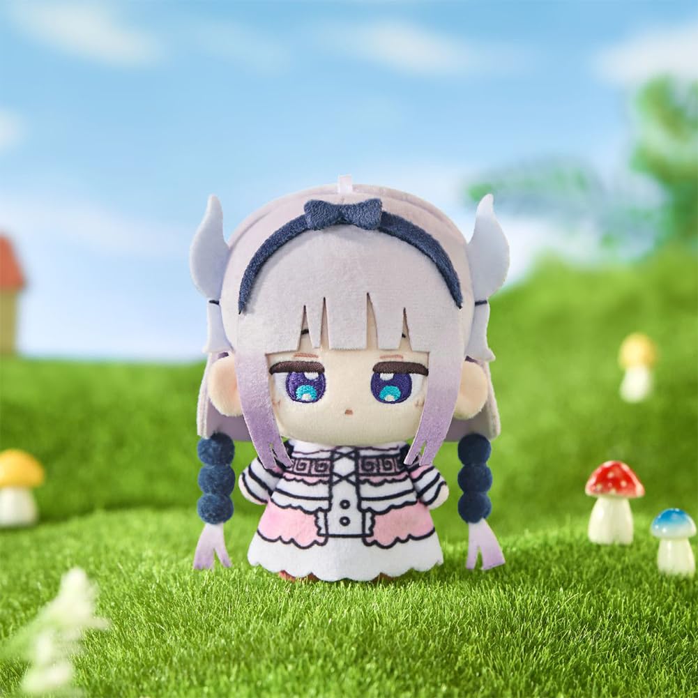 5 portachiavi in peluche Kanna Kamui a forma di anime Kobayashi Kanna/Tohr con ciondoli a forma di figure morbide, accessori per lo zaino da scuola, per divano, cuscino, decorazione, regali