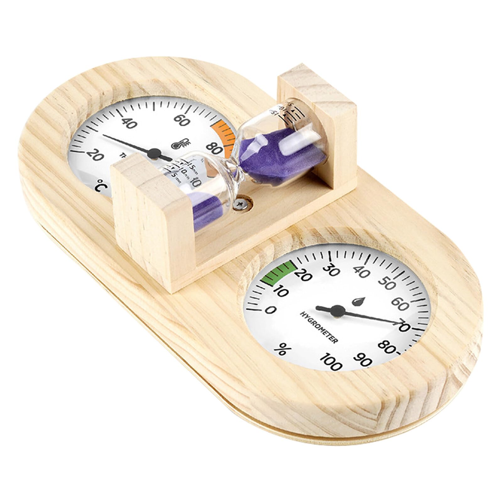 Zegar odliczania sauny Sauna termometru Hygrometr termometru dla sauny 15 -minutowy czas szklarnia Timer Dokładny termometr temperatury Purple